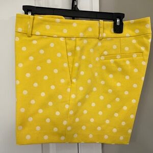 Yellow Polka Dot Shorts from Ann Taylor